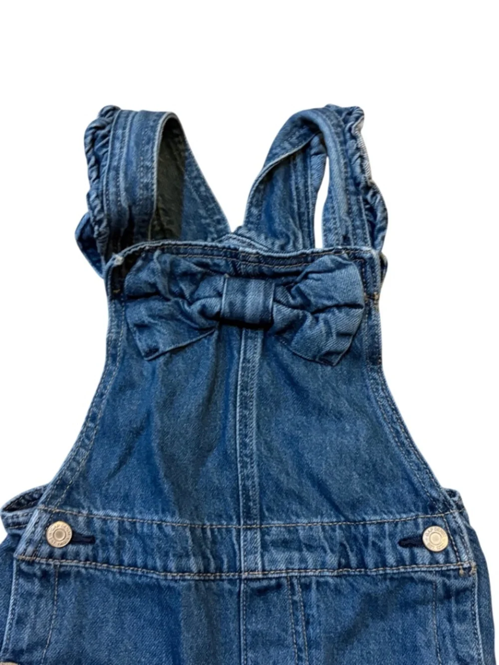 GAP Denim Girls' Overalls with Bow Accent